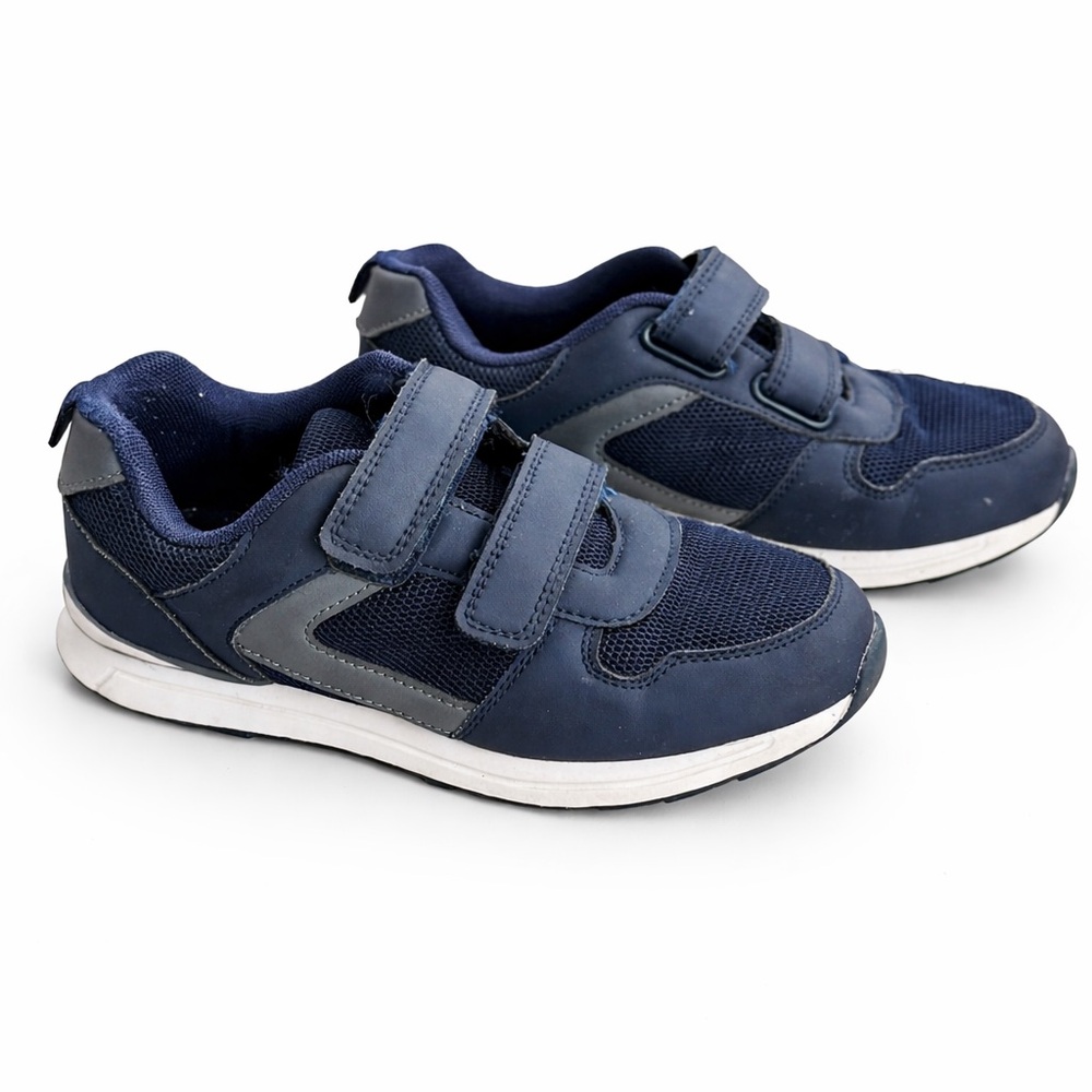 ARK Kids Navy Blue Velcro Sneakers Athletic Shoes Double Strap Lightweight